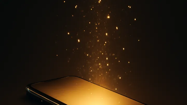 TKPK COM - Modern phone with glowing screen TKPK COM Modern phone with glowing screen